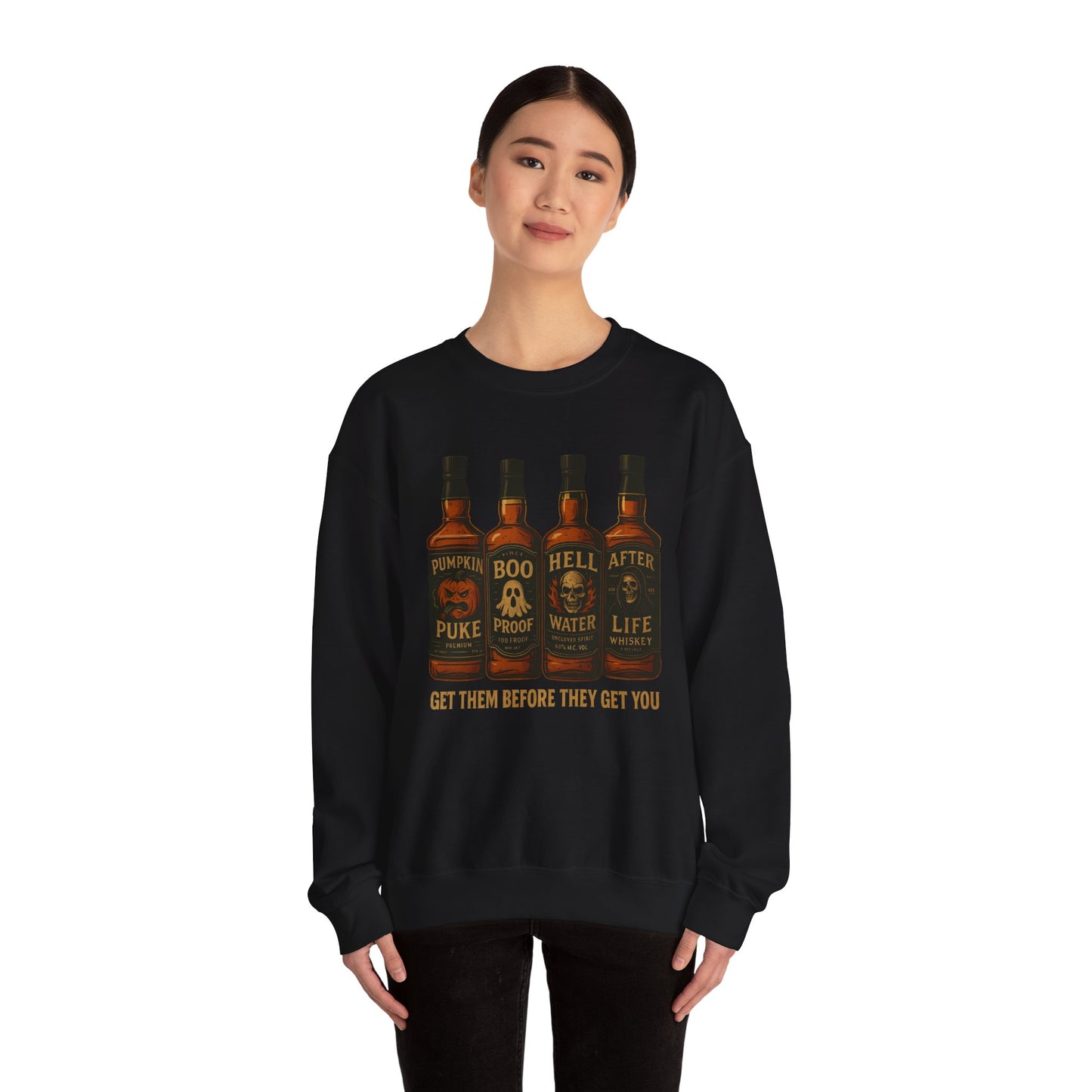 Halloween Boo Thang Crewneck Sweatshirt, Unisex Sweatshirt, Pumpkin Puke Design, Halloween Apparel, Spooky Season Fashion