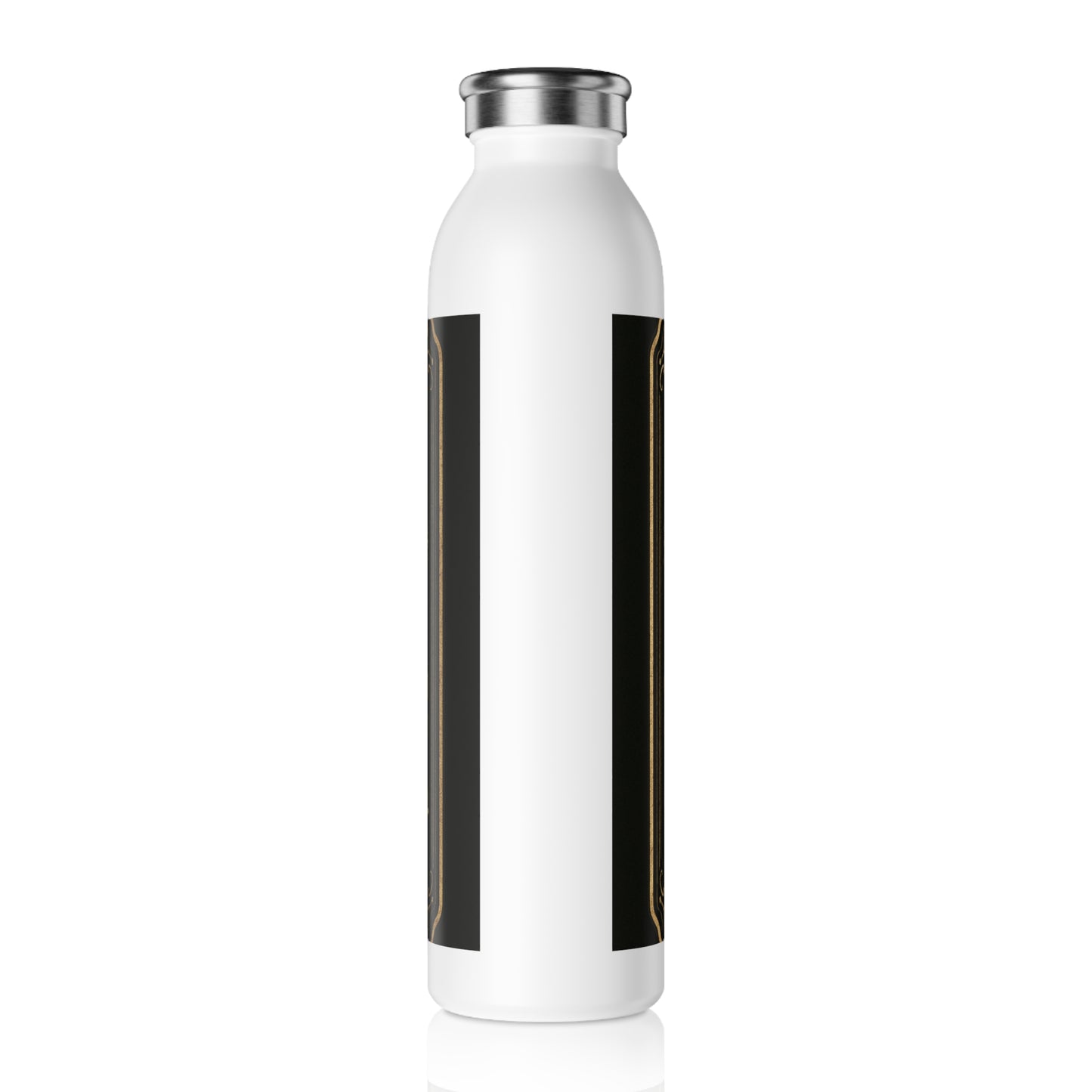 Gothic Slim Water Bottle with Whiskey Design, Stylish Gym Bottle, Trendy Hydro Flask, Perfect for Parties, Unique Gift Idea