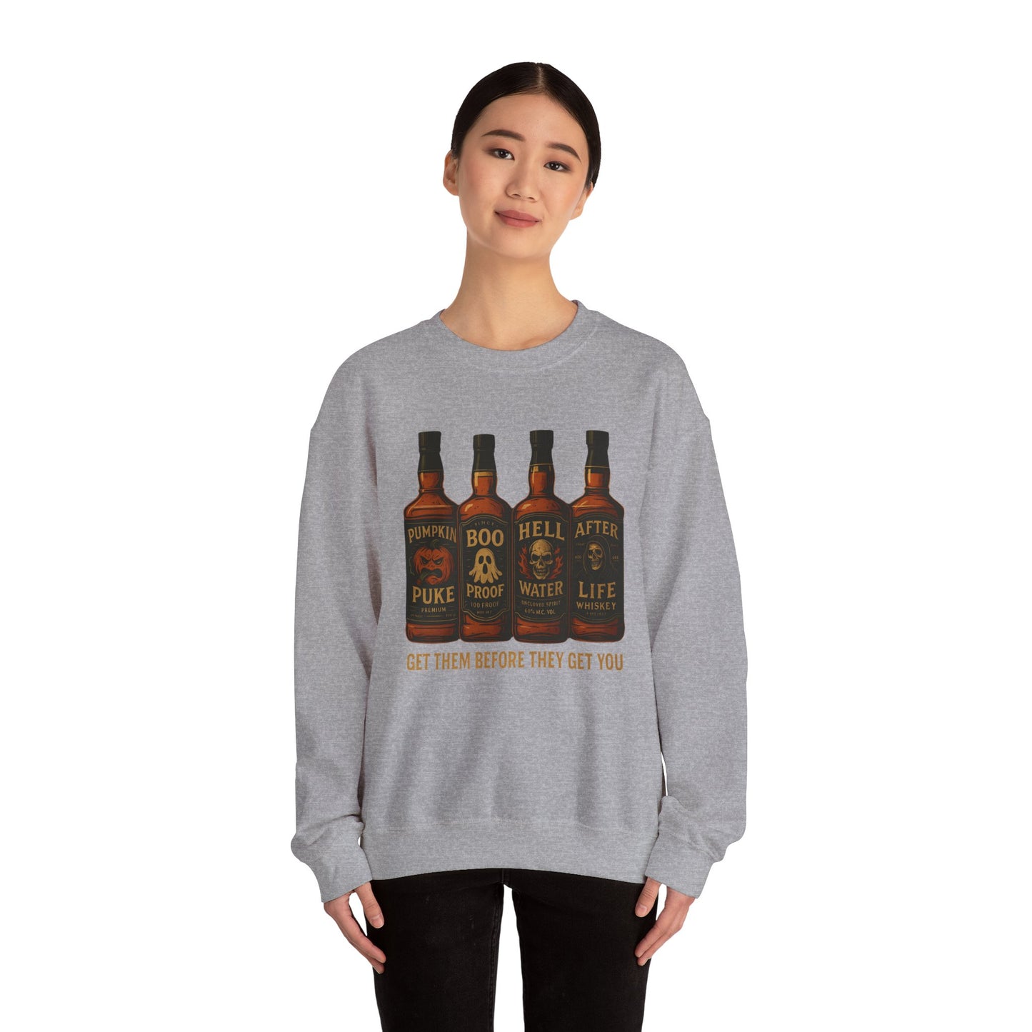 Halloween Boo Thang Crewneck Sweatshirt, Unisex Sweatshirt, Pumpkin Puke Design, Halloween Apparel, Spooky Season Fashion