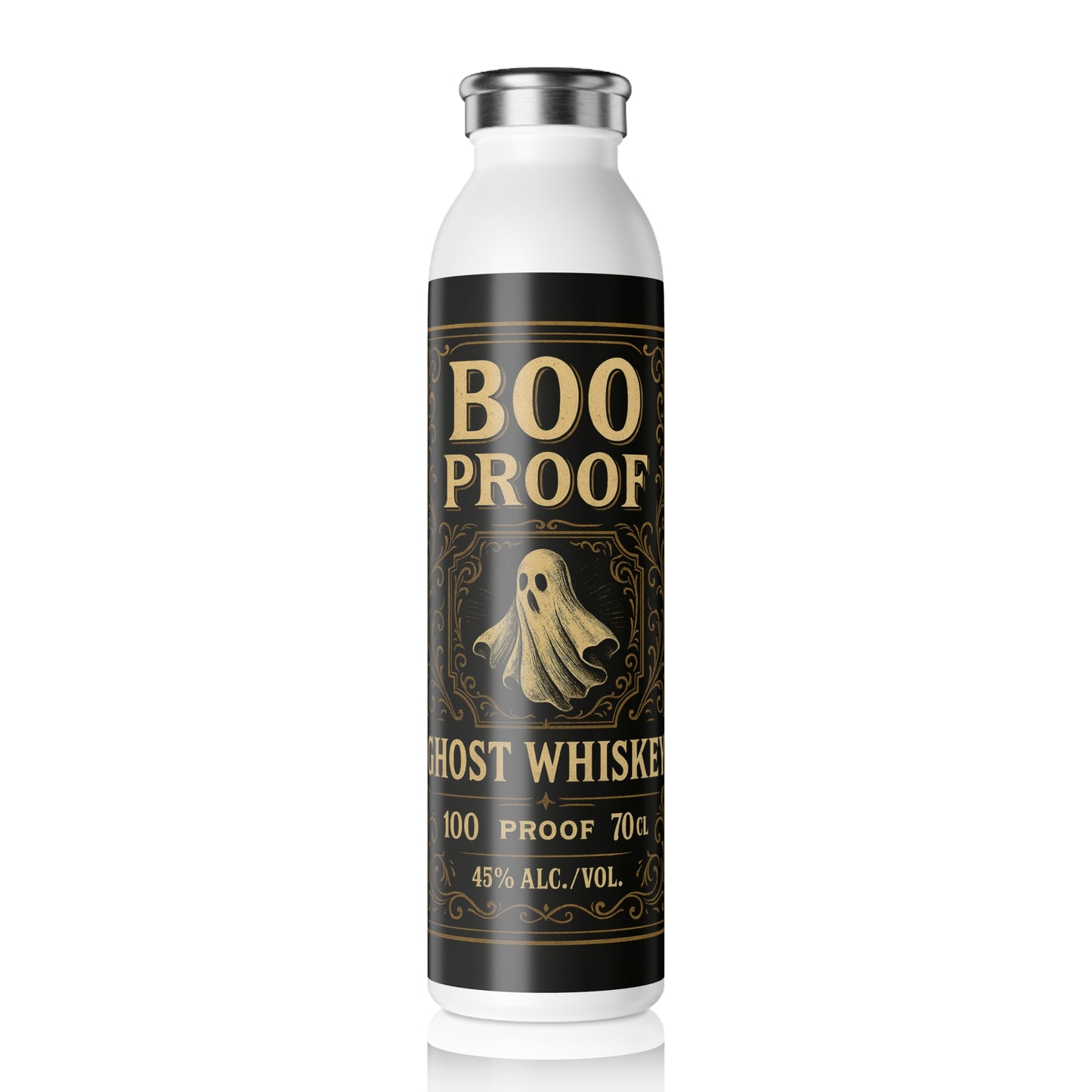 Boo Proof Slim Water Bottle | Ghostly Hydration, Halloween Party, Spooky Decor, Gift for Ghost Lovers, Fall Celebrations