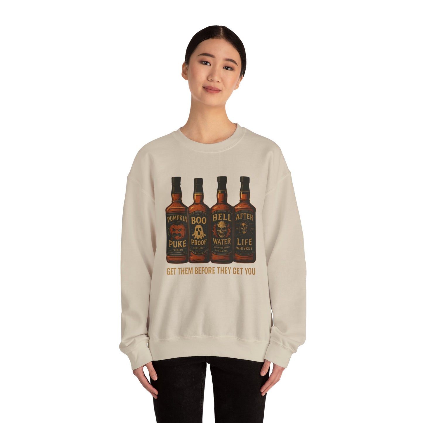 Halloween Boo Thang Crewneck Sweatshirt, Unisex Sweatshirt, Pumpkin Puke Design, Halloween Apparel, Spooky Season Fashion
