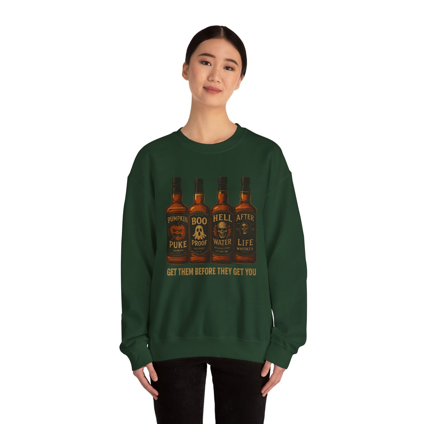 Halloween Boo Thang Crewneck Sweatshirt, Unisex Sweatshirt, Pumpkin Puke Design, Halloween Apparel, Spooky Season Fashion