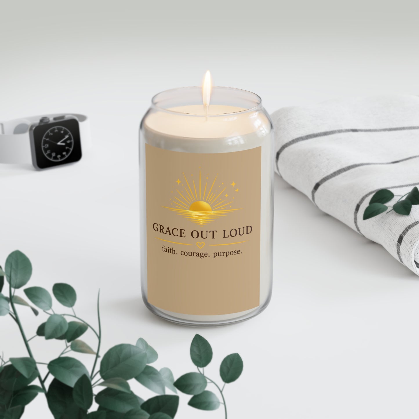 Grace Out Loud scented soy candle – peace grace truth aromatherapy live 2