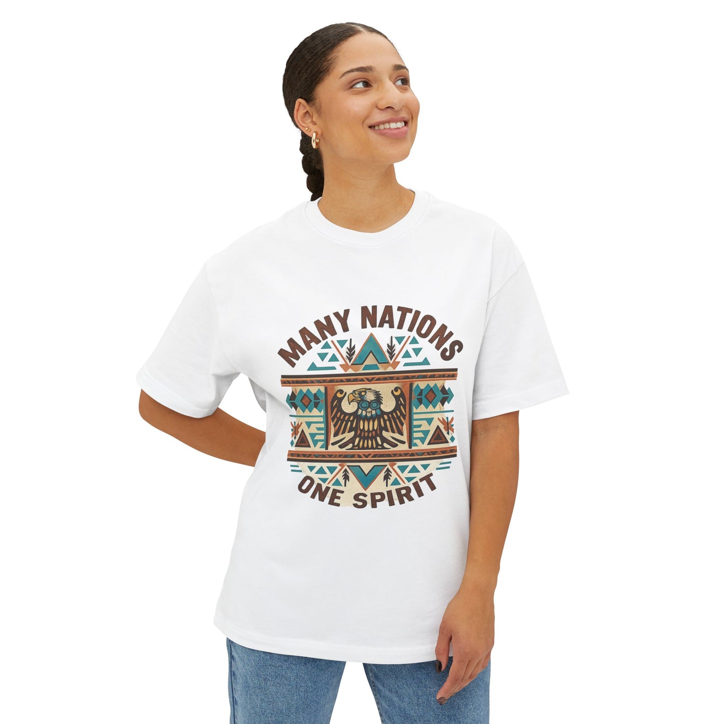 Many Nations One Spirit Tee — Native-Inspired Eagle Graphic T-Shirt