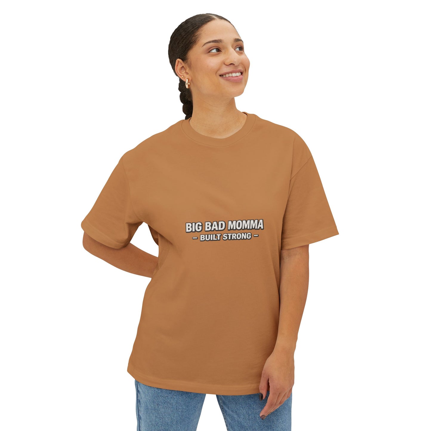 Big Bad Momma Tee — Built Strong Oversized Boxy Shirt for Moms