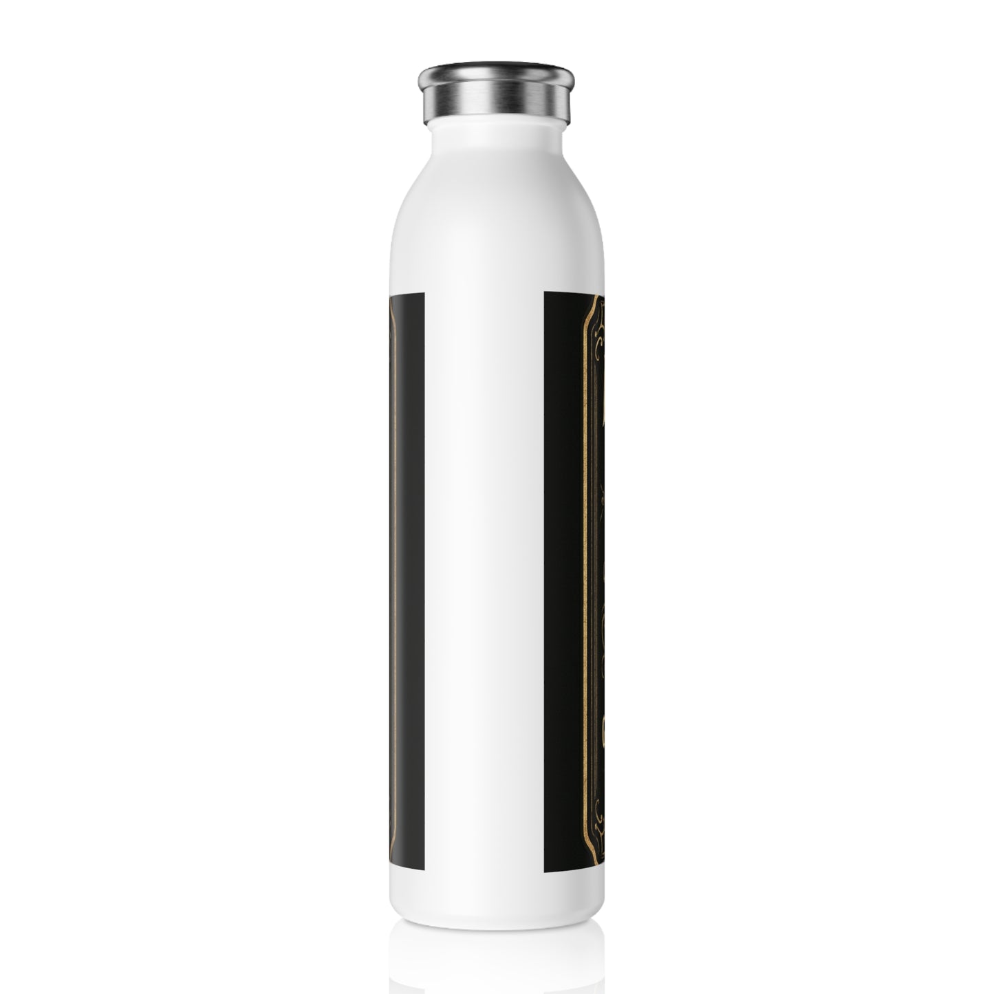 Gothic Slim Water Bottle with Whiskey Design, Stylish Gym Bottle, Trendy Hydro Flask, Perfect for Parties, Unique Gift Idea