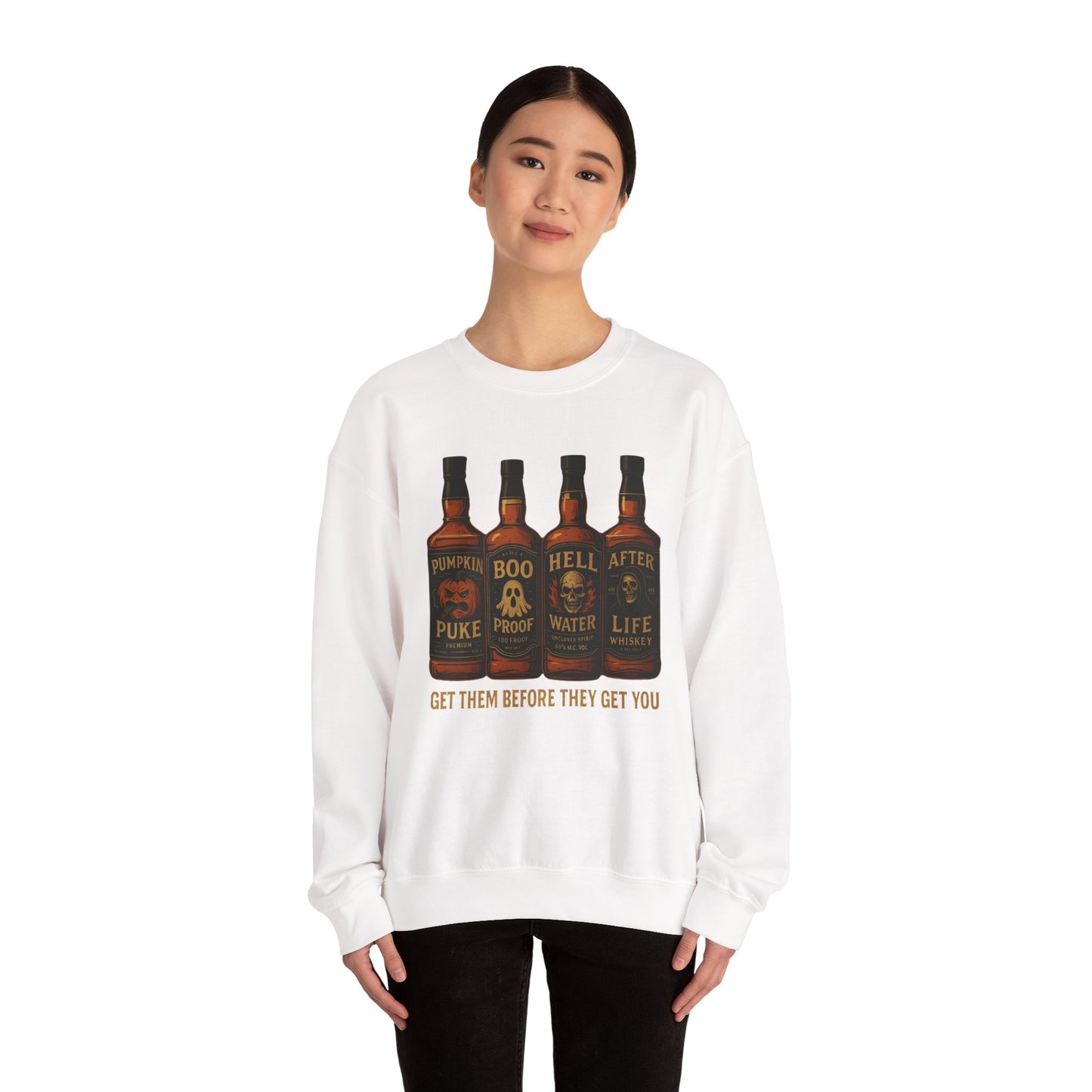 Halloween Boo Thang Crewneck Sweatshirt, Unisex Sweatshirt, Pumpkin Puke Design, Halloween Apparel, Spooky Season Fashion