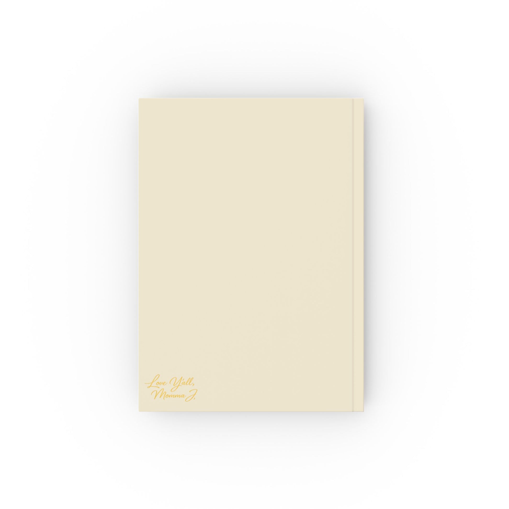 Daily Nugget hardback journal with inspirational sunrise design – back  view cream