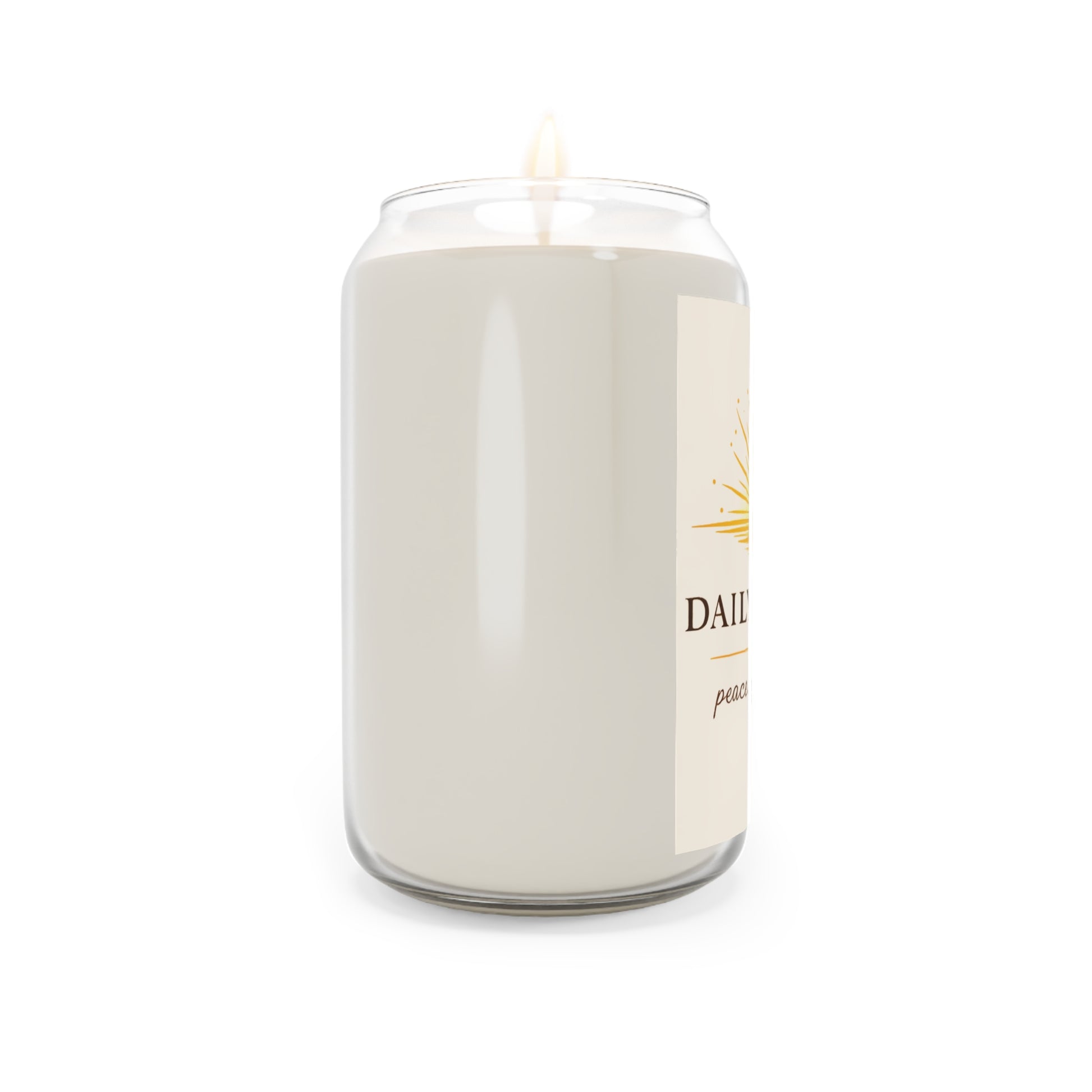 Daily Nugget scented soy candle – peace grace truth aromatherapy side view