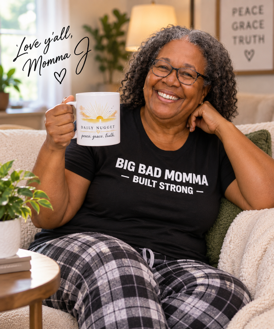 Daily Nugget Ceramic Mug — "peace. grace. truth." Inspirational Sunrise Coffee Cup
