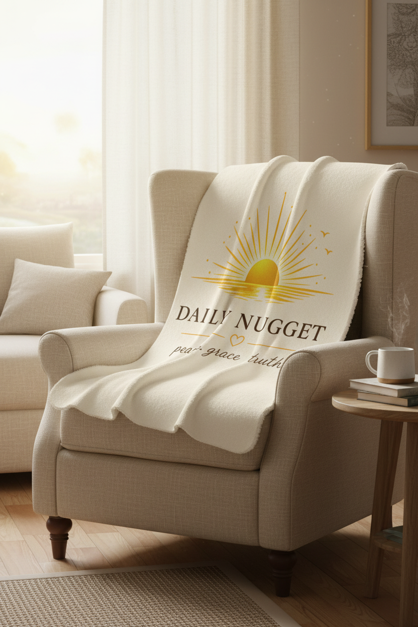 Daily Nugget Sherpa Blanket Lifestyle Mockup