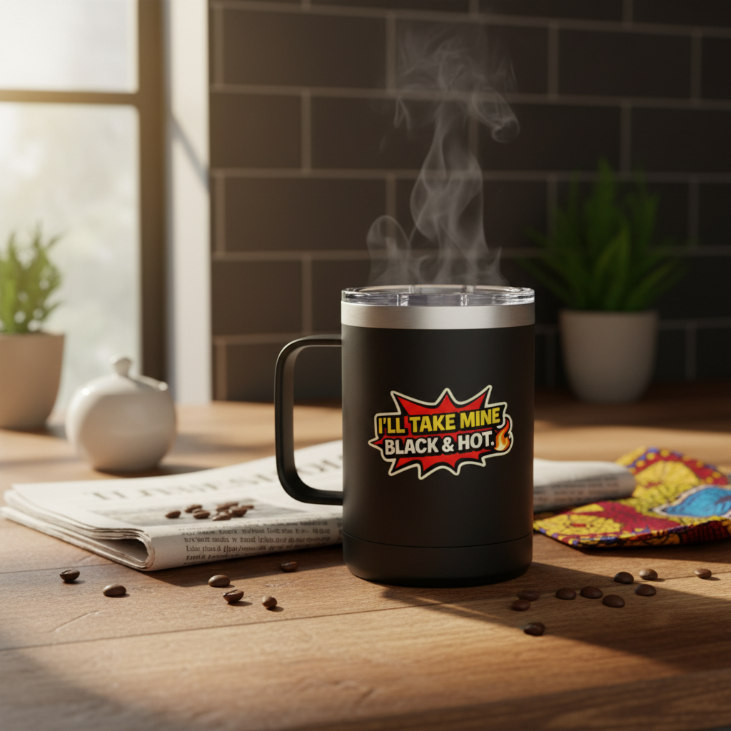 I'll Take Mine Black & Hot Mug Mockup